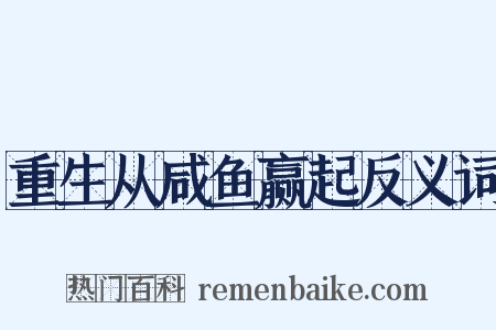 重生从咸鱼赢起反义词是什么意思的图片